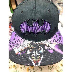 Batman Joker Black & Purple Snapback Hat Joker Design